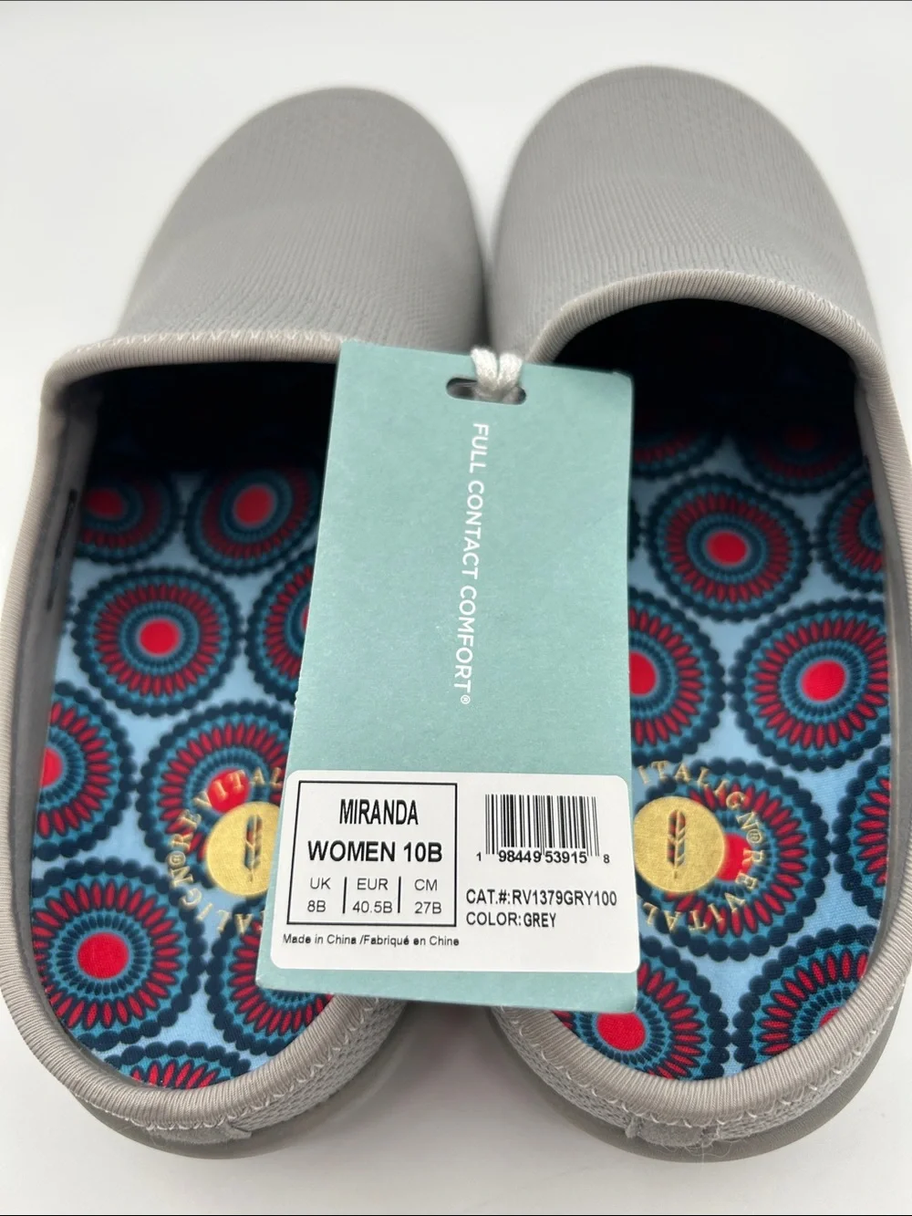 REVITALIGN Women's Slip-On Knit Clog in Light Gray